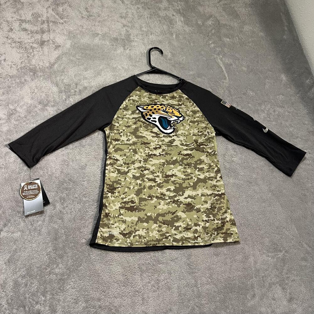 Jacksonville Jaguars Shirt Womens Small NFL Football Dri Fit Salute to Service